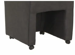 Stoel Cowboy 51x60x95cm - microvezel - zwart preston- Eetkamerstoelen