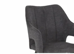 Eetkamerstoelen|Stoel Daly 55x60x86cm - polyestervezel - grijs