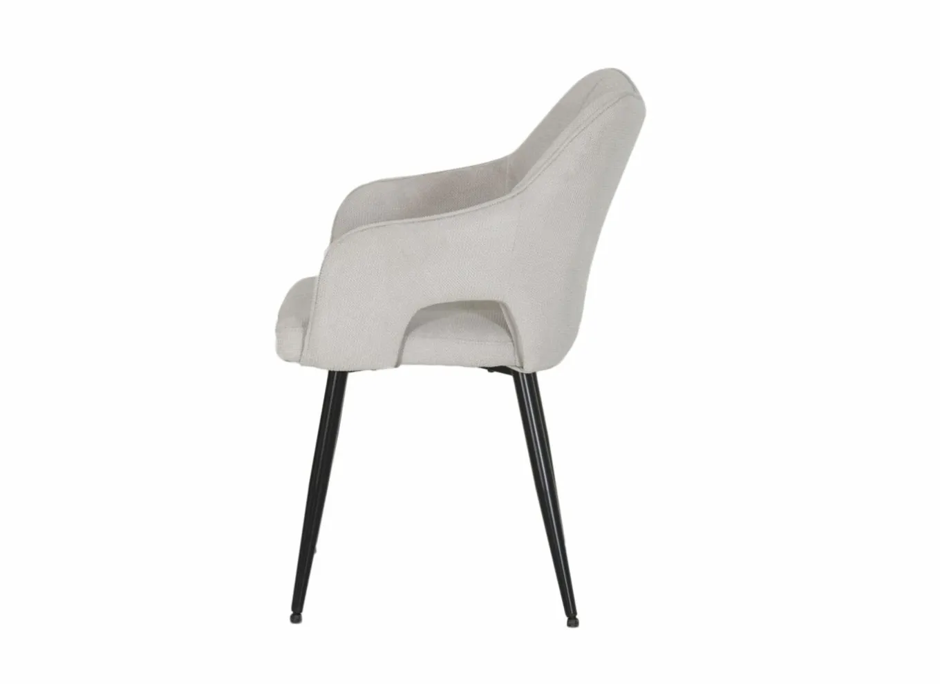 Eetkamerstoelen|Stoel Daly 55x60x86cm - polyestervezel - beige