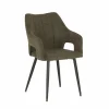Eetkamerstoelen|Stoel Daly 55x60x86cm - polyestervezel - groen