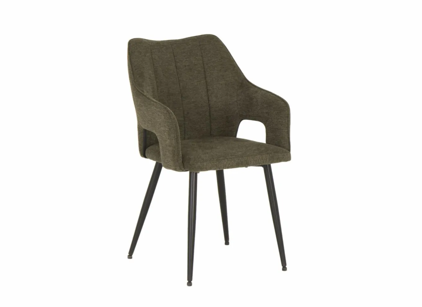Eetkamerstoelen|Stoel Daly 55x60x86cm - polyestervezel - groen
