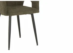 Eetkamerstoelen|Stoel Daly 55x60x86cm - polyestervezel - groen