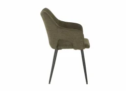 Eetkamerstoelen|Stoel Daly 55x60x86cm - polyestervezel - groen