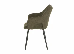 Eetkamerstoelen|Stoel Daly 55x60x86cm - polyestervezel - groen