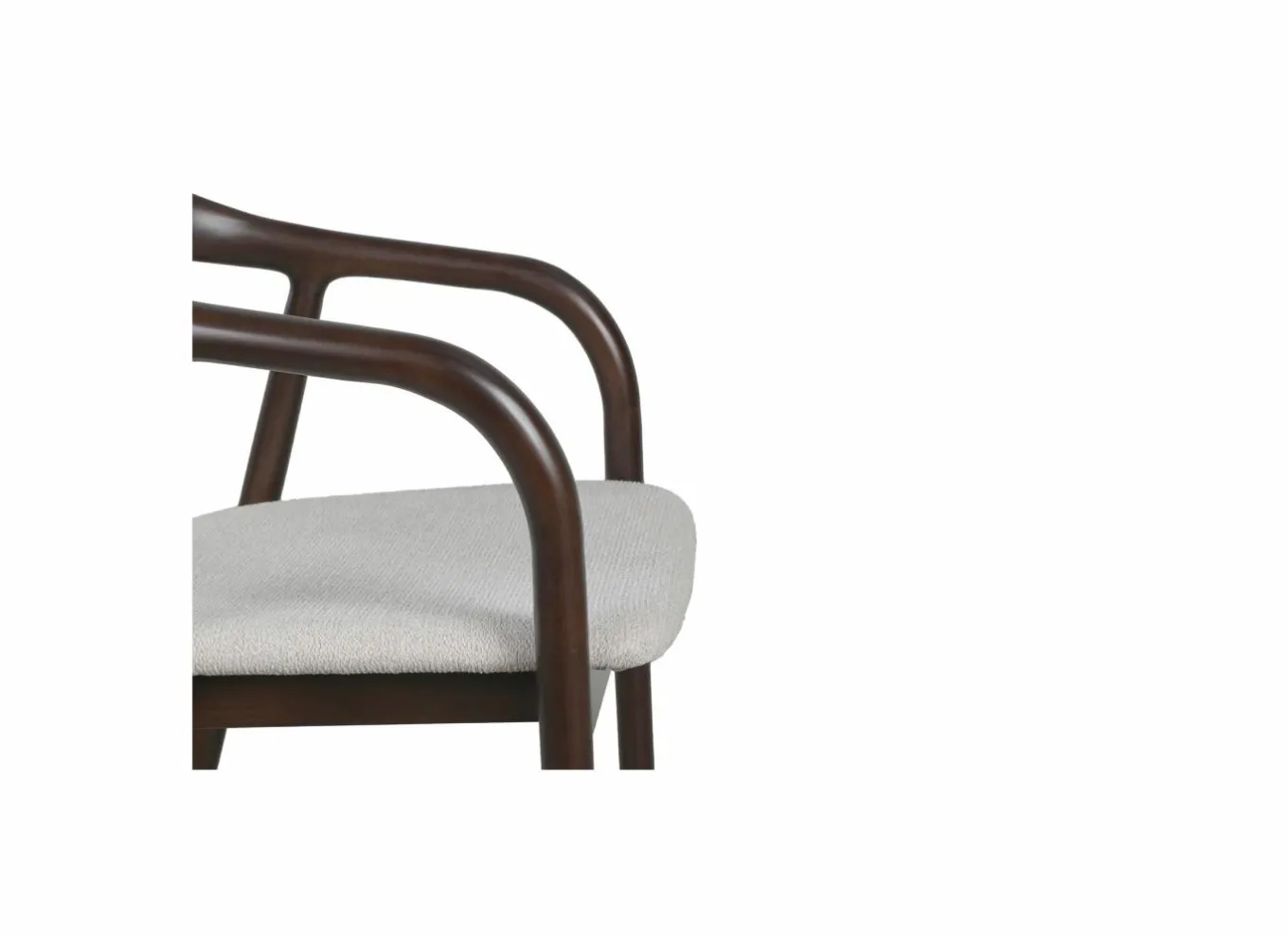 Eetkamerstoelen|Stoel Donna 56,5x53x79,4cm - beuk massief & polyestervezel - walnoot