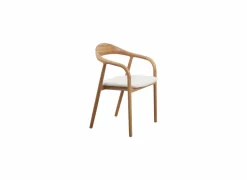 Eetkamerstoelen|Stoel Donna 56,5x53x79,4cm - massief eik & polyestervezel - beige