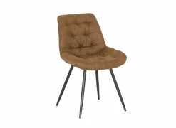 Eetkamerstoelen|Stoel Driss 51x53x80cm - stof - cognac
