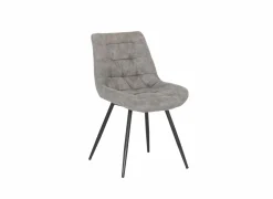 Stoel Driss 51x53x80cm - stof - grijs- Eetkamerstoelen