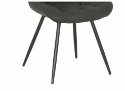 Stoel Driss 51x53x80cm - stof - zwart- Eetkamerstoelen