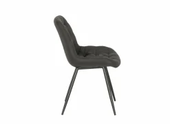 Stoel Driss 51x53x80cm - stof - zwart- Eetkamerstoelen