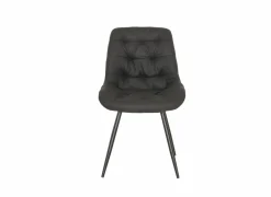 Stoel Driss 51x53x80cm - stof - zwart- Eetkamerstoelen