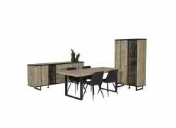 Stoel Driss 51x53x80cm - stof - zwart- Eetkamerstoelen