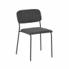 Stoel Epoca 46x54,5x85cm - stof - antraciet- Eetkamerstoelen