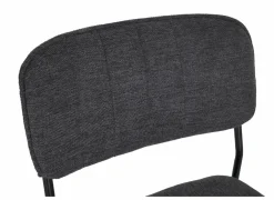 Stoel Epoca 46x54,5x85cm - stof - antraciet- Eetkamerstoelen