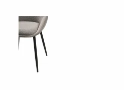 Eetkamerstoelen|Stoel Figo 50x47x87cm - stof - grijs