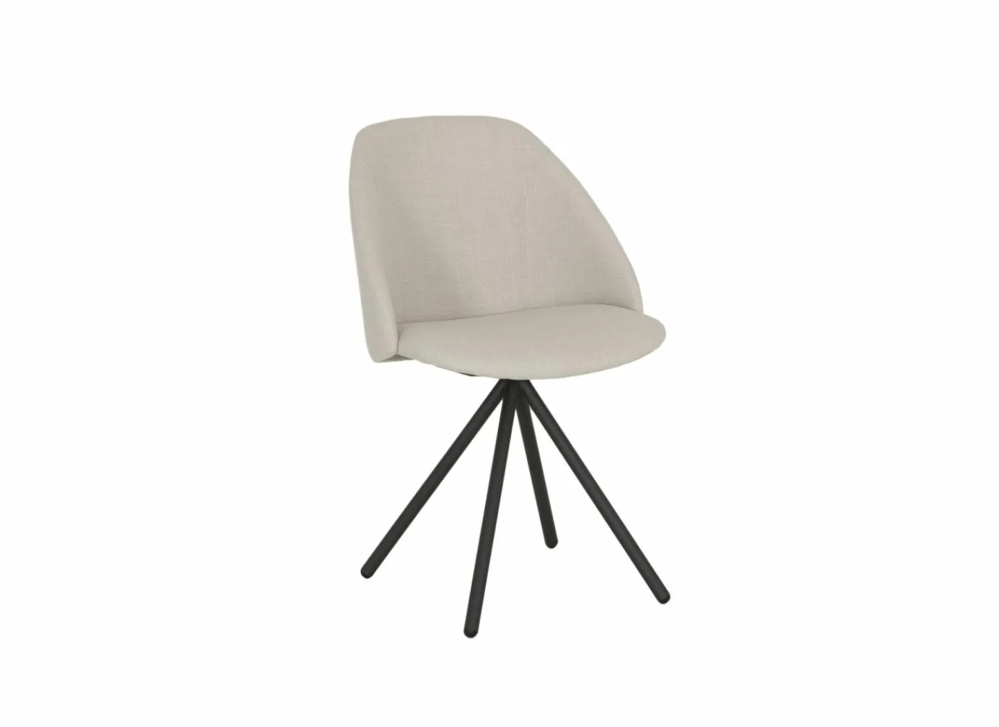 Perfecta Stoel Fixie 54,5x59x83,5cm - stof - wit- Eetkamerstoelen