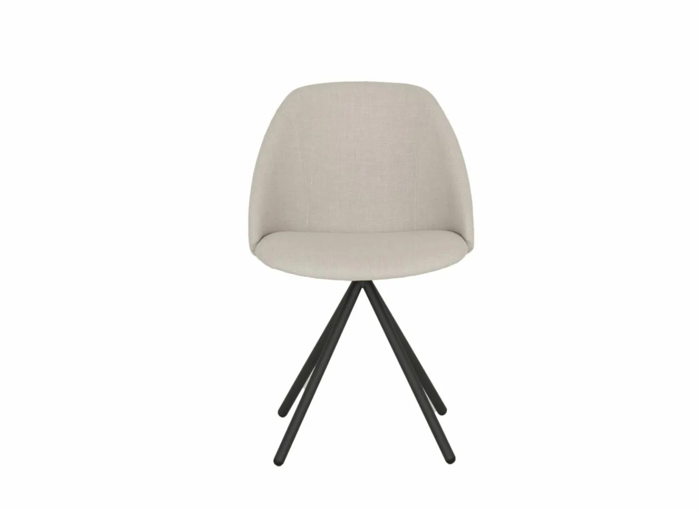 Perfecta Stoel Fixie 54,5x59x83,5cm - stof - wit- Eetkamerstoelen