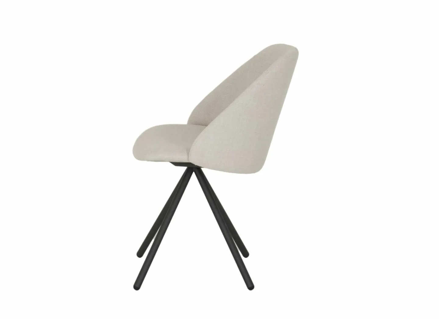 Perfecta Stoel Fixie 54,5x59x83,5cm - stof - wit- Eetkamerstoelen