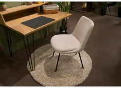 Stoel Found 50x60x82cm - bouclé - wit- Keukenstoelen|Eetkamerstoelen