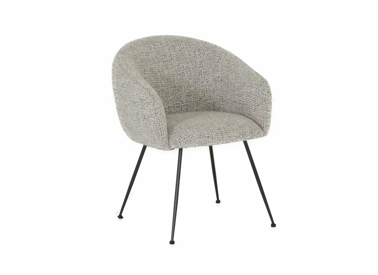 Stoel Foy 60x62x79cm - stof - grijs- Eetkamerstoelen|Fauteuils