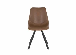 Keukenstoelen|Eetkamerstoelen|Stoel Frantz 47x57x83cm - lederlook - cognac