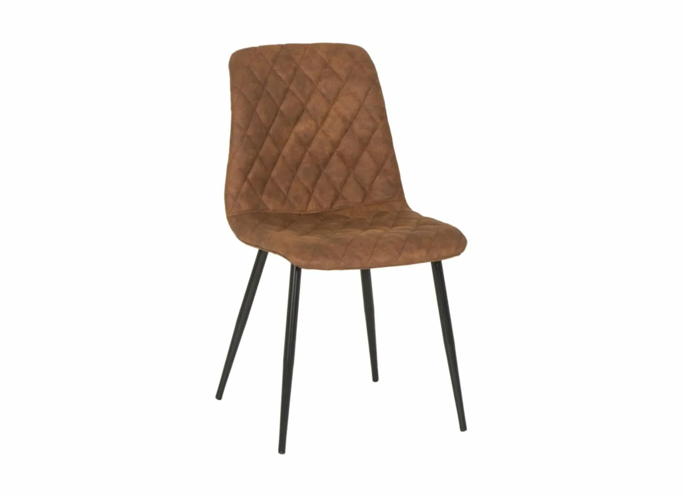 Eetkamerstoelen|Stoel Furu 45x51x85cm - microvezel - cognac
