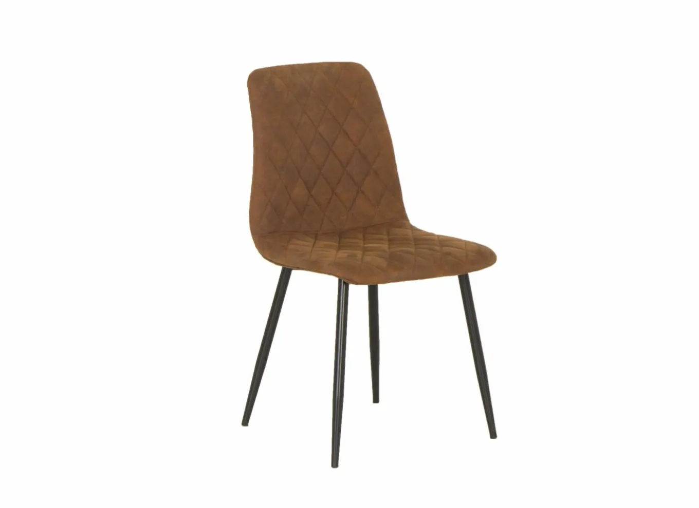 Eetkamerstoelen|Stoel Furu 45x51x85cm - microvezel - cognac