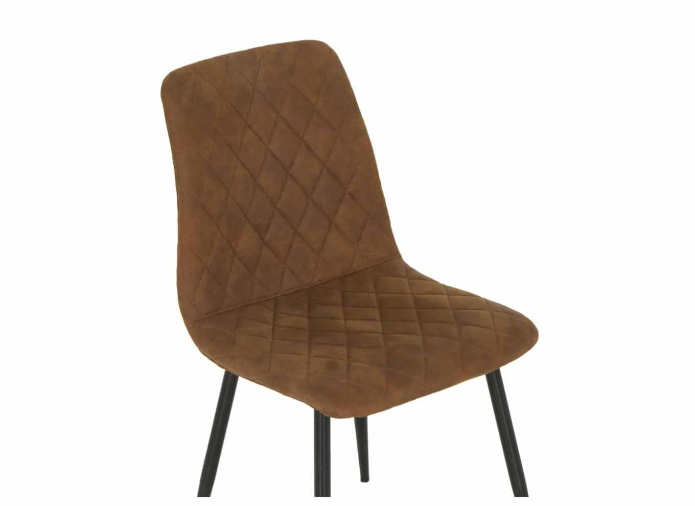 Eetkamerstoelen|Stoel Furu 45x51x85cm - microvezel - cognac