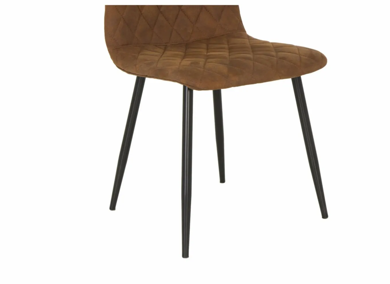 Eetkamerstoelen|Stoel Furu 45x51x85cm - microvezel - cognac