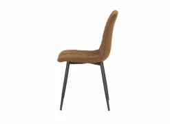 Eetkamerstoelen|Stoel Furu 45x51x85cm - microvezel - cognac