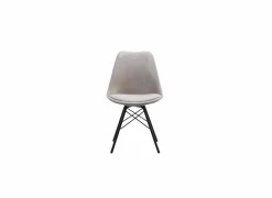 Eetkamerstoelen|Stoel Gigi 48,5x54,5x82cm - fluweel - grijs bruin