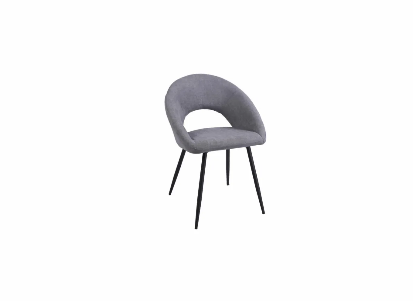 Eetkamerstoelen|Stoel Imago 57,5x54,8x82,5cm - stof - donkergrijs