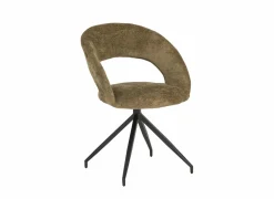Stoel Indy  58x60x85cm - stof - curry- Eetkamerstoelen