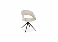 Stoel Indy  58x60x85cm - stof - naturel- Eetkamerstoelen