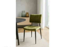 Eetkamerstoelen|Stoel Ivan 48x60x85cm - stof - goldy moss