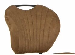 Eetkamerstoelen|Stoel Jim 49x62x87cm - stof - luxor cognac