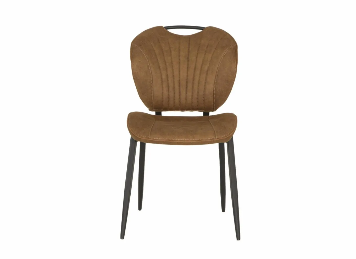 Eetkamerstoelen|Stoel Jim 49x62x87cm - stof - luxor cognac