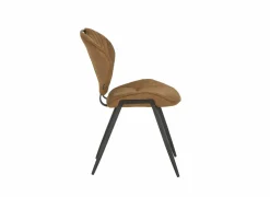 Eetkamerstoelen|Stoel Jim 49x62x87cm - stof - luxor cognac