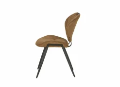 Eetkamerstoelen|Stoel Jim 49x62x87cm - stof - luxor cognac
