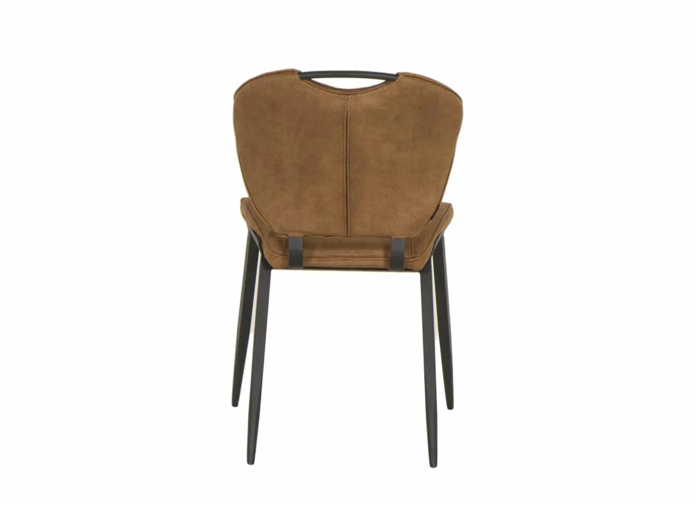 Eetkamerstoelen|Stoel Jim 49x62x87cm - stof - luxor cognac