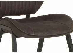 Stoel Jim 49x62x87cm - stof - luxor antraciet- Eetkamerstoelen