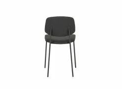 Perfecta Stoel Lugano 46,5x55x81,5cm - staal/lederlook antraciet- Keukenstoelen|Eetkamerstoelen