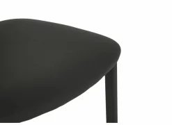 Perfecta Stoel Lugano 46,5x55x81,5cm - staal/lederlook antraciet- Keukenstoelen|Eetkamerstoelen