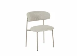 Stoel Luke 54,5x58x79cm - bouclé - taupe beige- Eetkamerstoelen