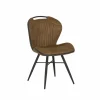 Eetkamerstoelen|Stoel Mace 50,5x61x87cm - stof - zorro cognac