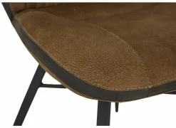 Eetkamerstoelen|Stoel Mace 50,5x61x87cm - stof - zorro cognac