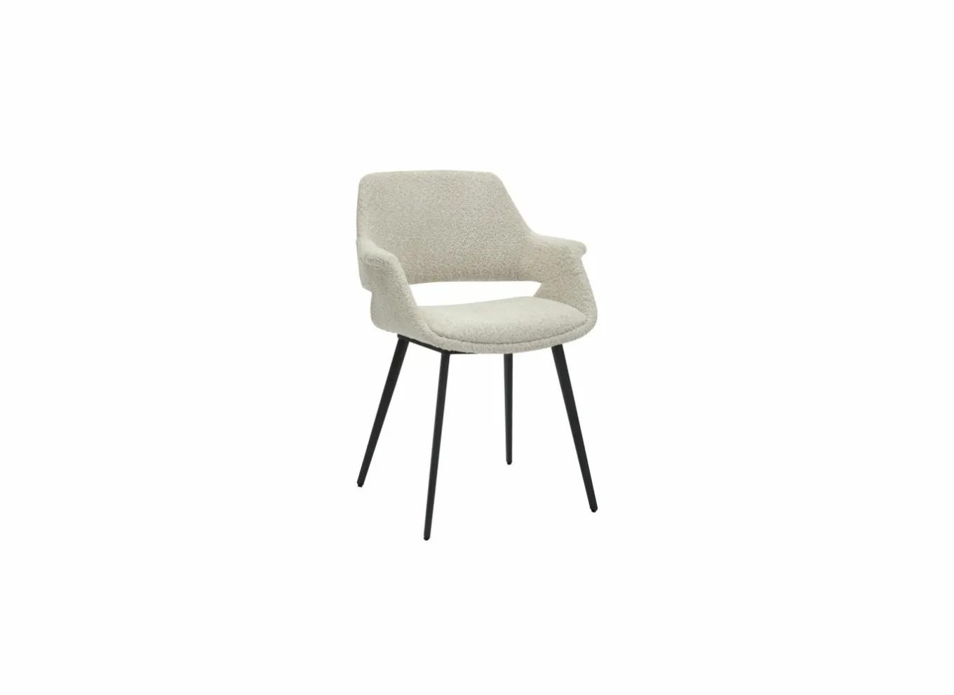 Eetkamerstoelen|Stoel Marcelo 58x57x81cm - bouclé - beige