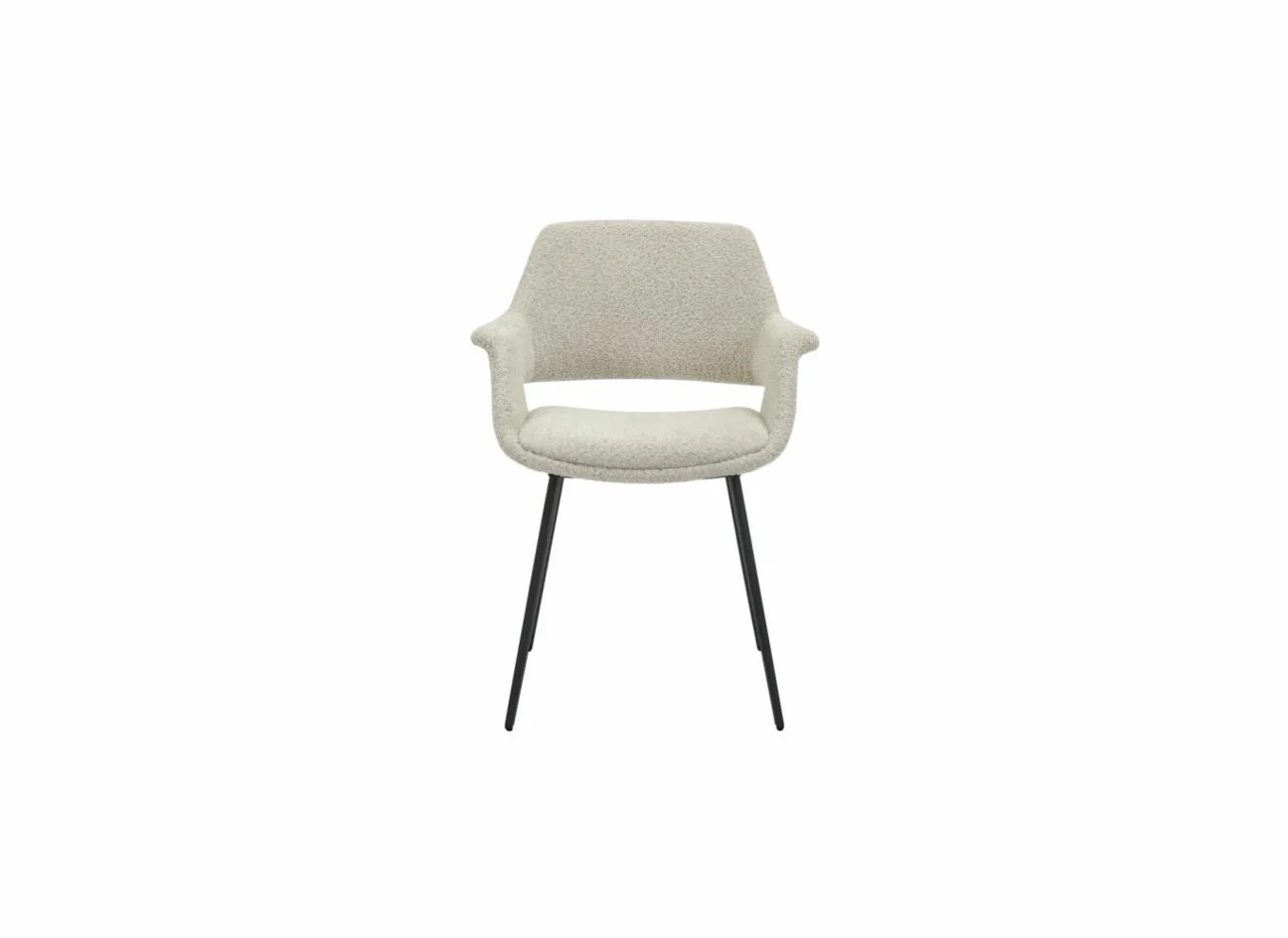 Eetkamerstoelen|Stoel Marcelo 58x57x81cm - bouclé - beige
