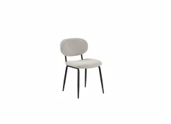 Stoel Mento 80x47x49cm - stof - grijs- Eetkamerstoelen