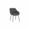 Eetkamerstoelen|Fauteuils|Stoel Navajo 57,5x65x85cm - stof - grijs